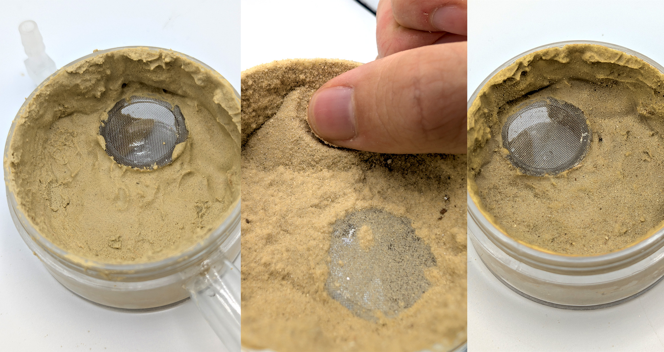 Push sand in