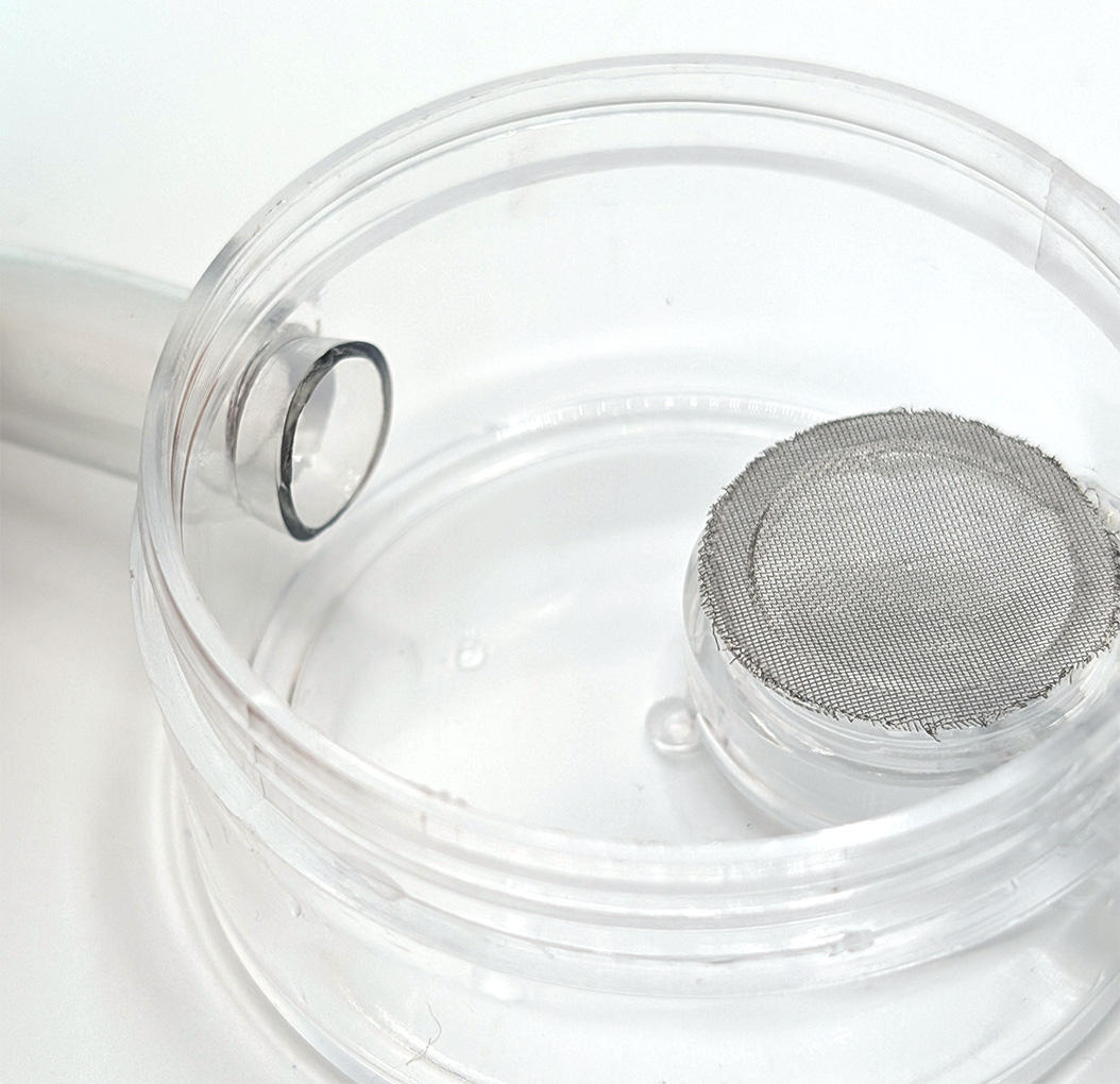 Put large tube in